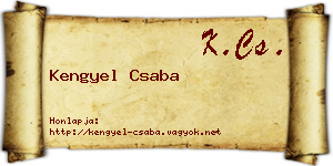 Kengyel Csaba névjegykártya